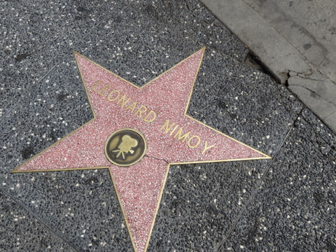 Leonard Nimoy's star on Hollywood Walk of Fame in Los Angeles