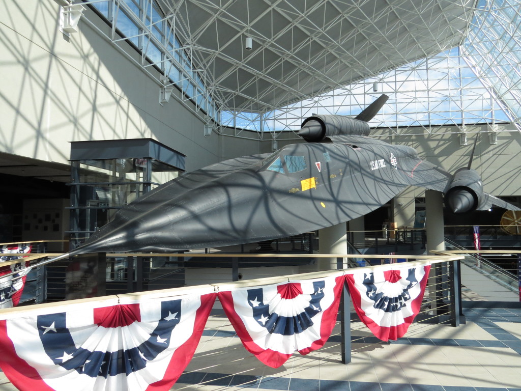 SR71 on display in lobby at SAS museum