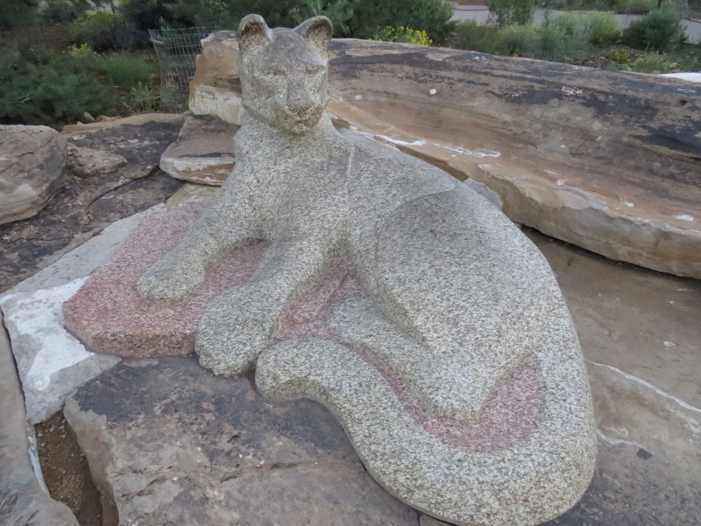 Mountain lion sculpture near the visitors center.