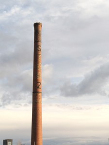 Smoke stack from original brewery