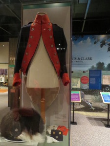 Replica of uniforms worn by Lewis and Clark during their expedition in the early 1800s