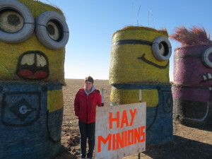 Lisa with the minions