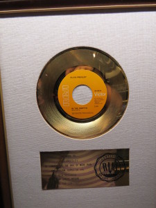 Gold record as seen at Graceland. Photo by Mallory Trudell