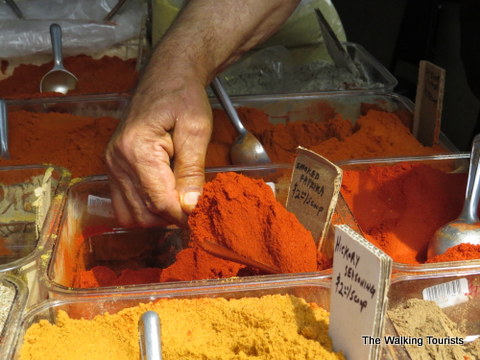 Serving Spices at the KC Farmer's Market, photo courtesy The Walking Tourists