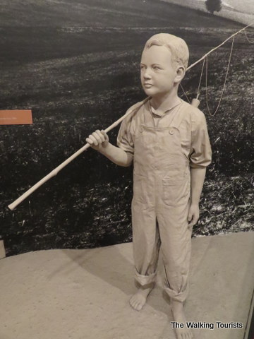 Hoover fishing as a child