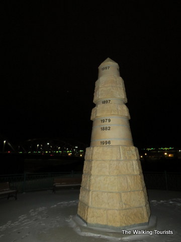 Monument to river floods 