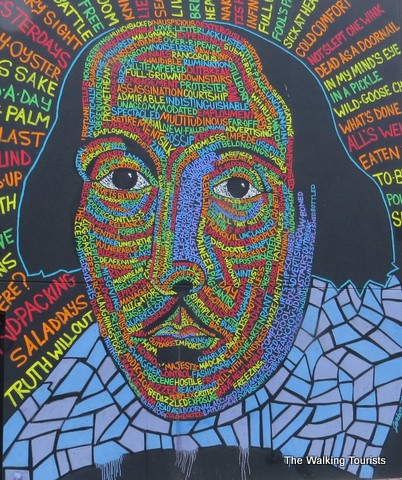 Mural of William Shakespeare in Old Town Wichita