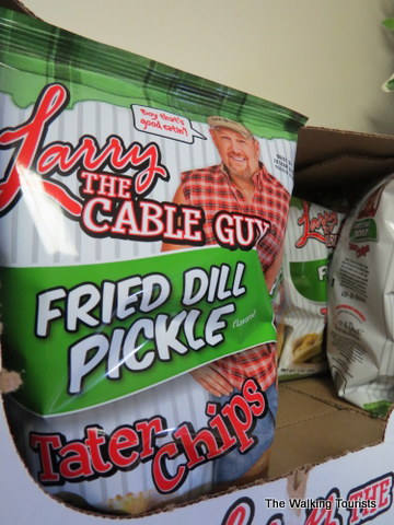 Larry the Cable Guy Tater Chips can be found at Baker's Candies in Greenwood, NE 