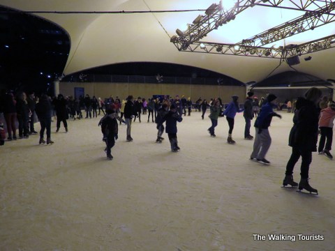 Skating rink during winter season at Crown Center Mall
