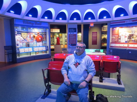 Having a seat and taking in the glory at Cardinals Nation Hall of Fame and Museum