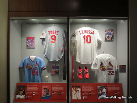 St. Louis managerial history display at Cardinals Nation Museum