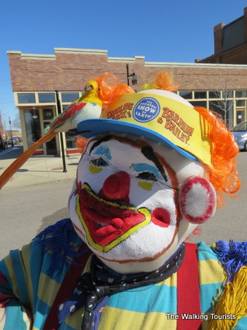 A mannequin clown made by Jamaica Ray