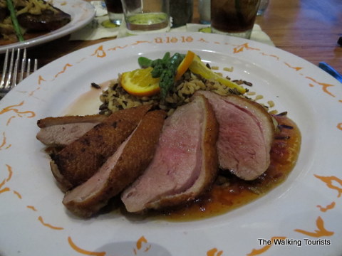 Duck breast dish at Ulele Restaurant