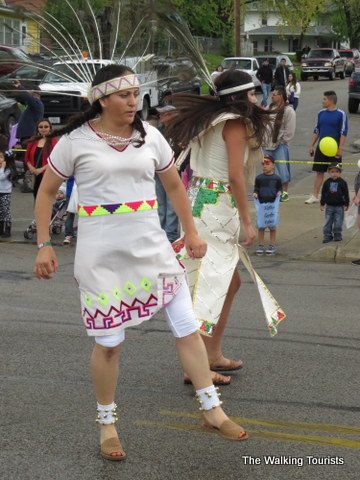 Aztec dancers at the Cinco de Mayo parade