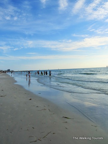 Walking on the sand at Clearwater Beach