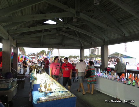 Various vendors on the Pier at Clearwater Beach