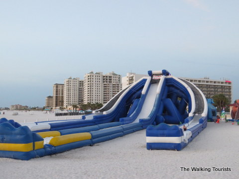 Inflatable slides at Clearwater Beach