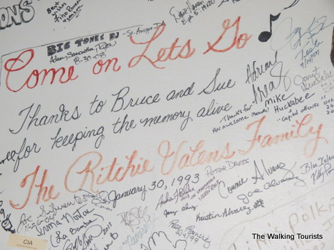 Signatures in the Green Room at the Surf Ballroom in Clear Lake, IA 