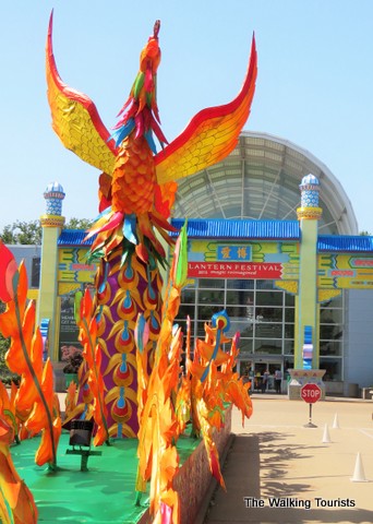 Rise of the Phoenix is at the entrance of the Missouri Botanical Gardens 