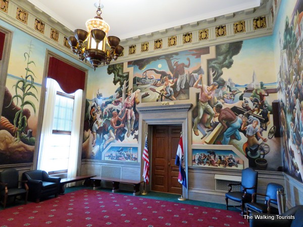 Murals in the Missouri Capitol in Jefferson City