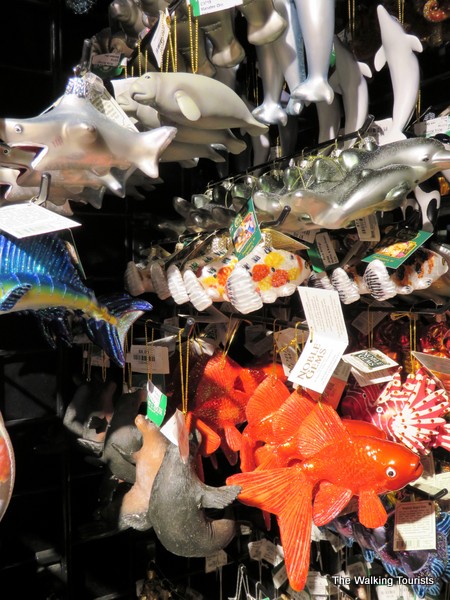 Fish and dolphin ornaments