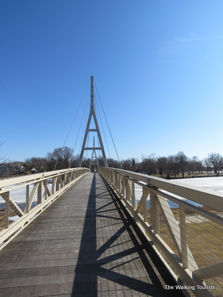 The pedestrian bridge - an attraction that takes walkers across the Cedar River - opened eight years ago.