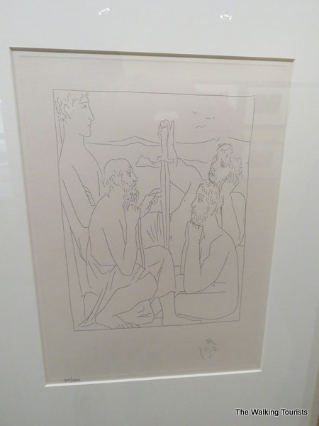 An original print by Pablo Picasso is on display at the Charles City library.
