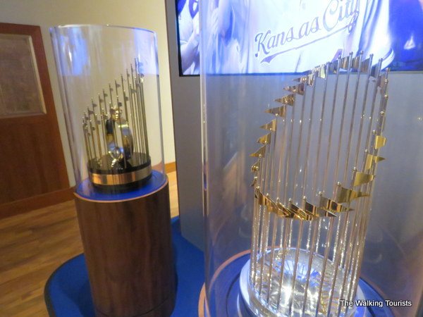 Kansas City displays its two World Series trophies