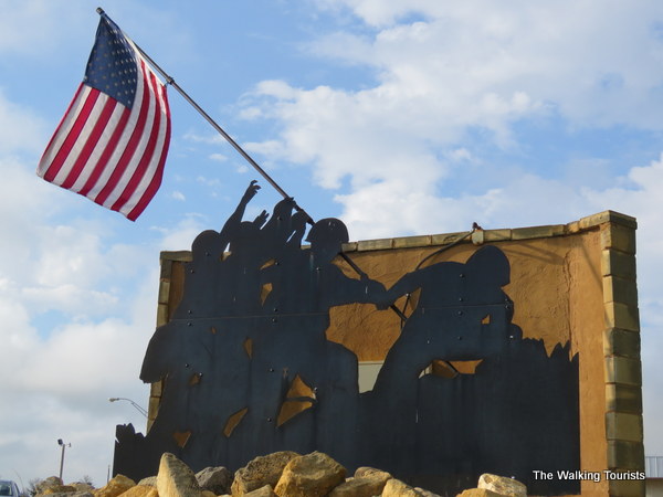 Iwo Jima memorial on the eastern edge of WaKeeney.