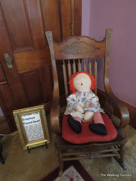 The chair where Goldy died inside the McInteer Villa.