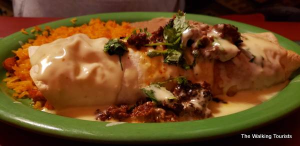 The burrito at Don Pablo's tastes amazing.