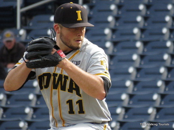 Iowa's Cole McDonald turned in one of the best performances on opening day of the Big Ten baseball tournament.
