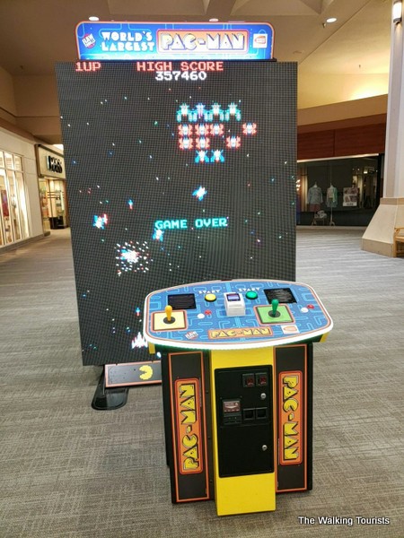 A giant Pac-Man game at Columbia Mall.