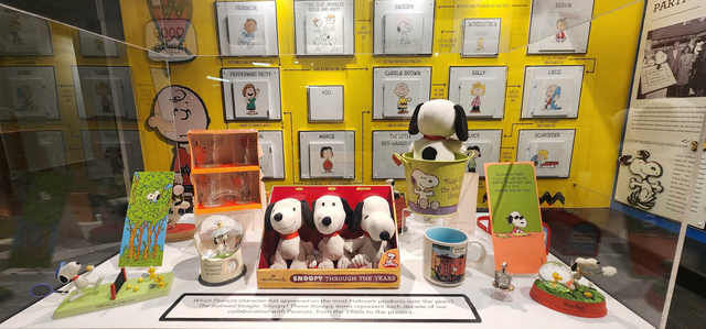 Snoopy figures at Hallmark Center
