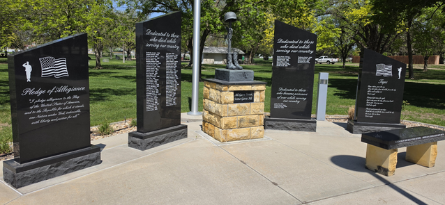 Tall memorials honor county residents who died during their military service