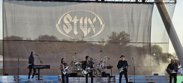 Styx band performing at Arnolds Park, Iowa